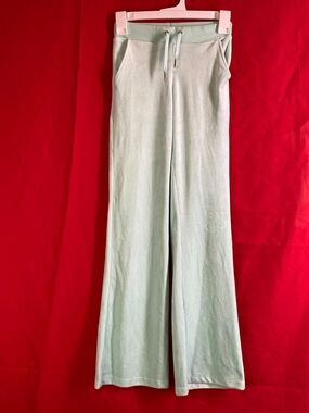 H&M  Girl's Mint Wide-Leg Sweatpants with Drawstring Size 14